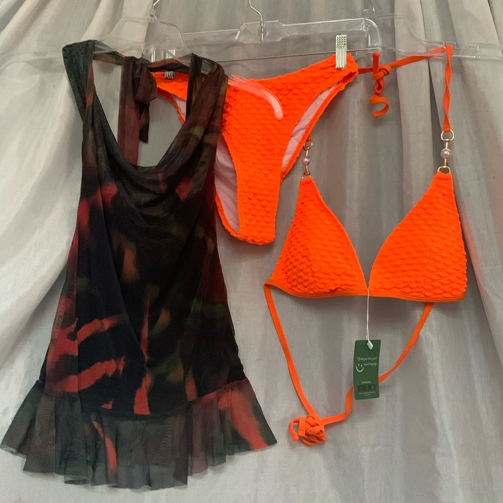 Swimall orange poking combo